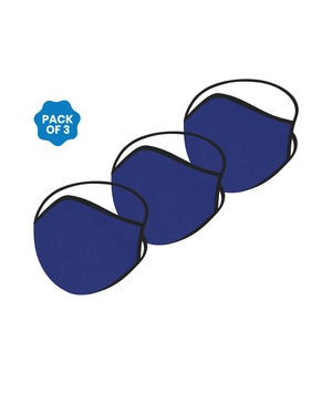 FACE PROTECTOR WITH LONG LOOP - ROYAL BLUE COLOUR (Pack of 3)
