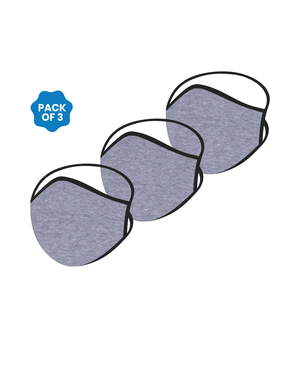 FACE PROTECTOR WITH LONG LOOP - HEATHER GREY COLOUR (Pack of 3)