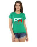 Punjab Agricultural University Round Neck t-Shirts for Women- PA Split Design