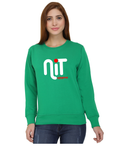 NIT Hamirpur Round Neck Sweatshirt for Women - Cursive Design