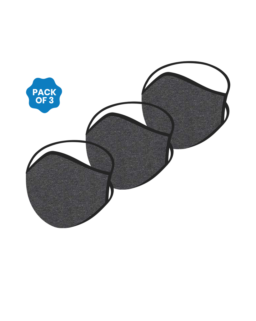 FACE PROTECTOR WITH LONG LOOP - CHARCOAL COLOUR (Pack of 3)
