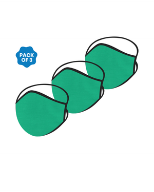 FACE PROTECTOR WITH LONG LOOP - GREEN COLOUR (Pack of 3)