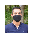 FACE PROTECTOR WITH LONG LOOP - BLACK COLOUR (Pack of 3)