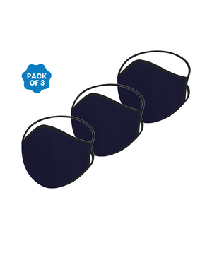 FACE PROTECTOR WITH LONG LOOP - NAVY BLUE COLOUR (Pack of 3)