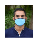FACE PROTECTOR WITH LONG LOOP - RED, YELLOW, TURQUOISE COLOUR (Pack of 3)