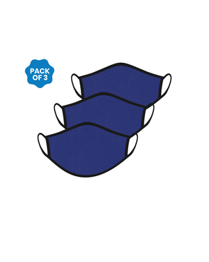 FACE PROTECTOR WITH EAR LOOP - ROYAL BLUE COLOUR (Pack of 3)