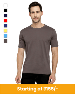 Premium Cotton Round Neck T-Shirt for Customization
