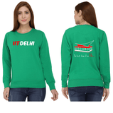 IIT Delhi Round Neck Sweatshirt for Women - Best Days of my Life Design Design
