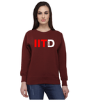 IIT Delhi Round Neck Sweatshirt for Women - IIT D(Delhi) Design