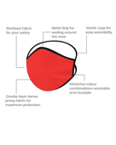 FACE PROTECTOR WITH LONG LOOP - RED, ROYAL BLUE, CHARCOAL COLOUR (Pack of 3)