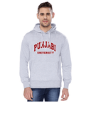 Punjabi University Classic Hoody for Men - Curved Design - Maroon and White