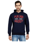 Punjabi University Classic Hoody for Men - Punjabi University Est 1947 - Red and White Art