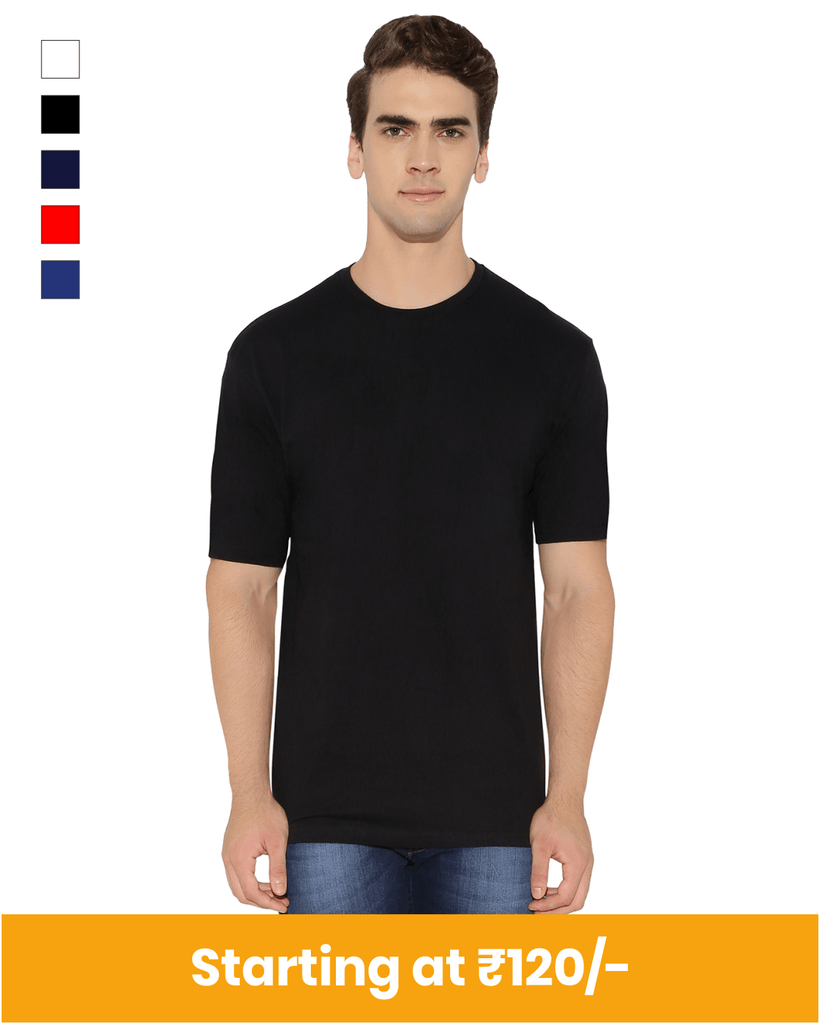 Round Neck Cotton T-Shirt for Customization