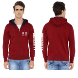 Banaras Hindu University Zipper Hoody for Men - Left Sleeve Design