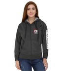 Chandigarh University Zipper Hoody for Women - CU Sleeve Design