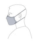 FACE PROTECTOR WITH LONG LOOP - NAVY BLUE, ROYAL BLUE, CHARCOAL COLOUR (Pack of 3)