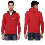 Panjab University Premium Zipper Hoody for Men - PU Chandigarh Sleeve Design